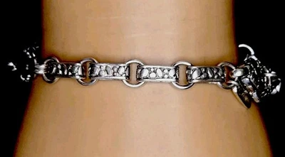 Brazalete vintage de plata esterlina Sarda Bali .925 con ónix negro 12,4 g Foto 1 de 4