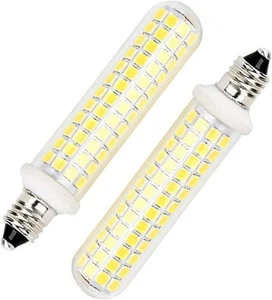 E11 LED Bulb 9W Dimmable JD T4 Mini Candelabra Base, 100W Hal Equiv 3000k 2 pack - Picture 1 of 1