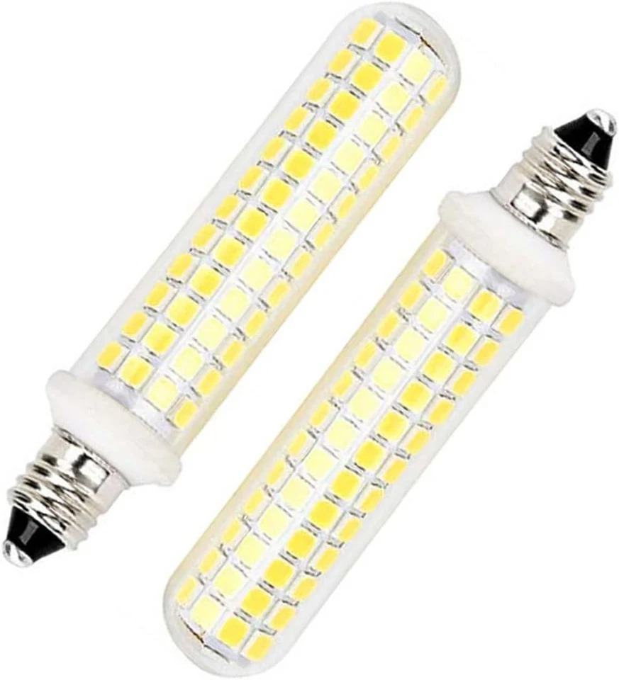 E11 LED Bulb 9W Dimmable JD T4 Mini Candelabra Base, 100W Hal Equiv 3000k 2 pack - Image 1 of 1