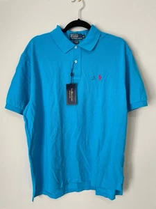 VTG Ralph Lauren Blue Mesh Shirt Perfect Fit XL New w Tag Embroidered - Picture 1 of 7
