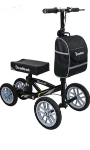 BlessReach Steerable Knee Walker Scooter WB-2202T All TERRAIN Black MSRP $160 - Picture 1 of 6