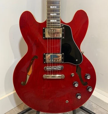 Epiphone ES-335 Pro_Figured Cherry_модернизированные Звукосниматели, Электрика и Чехол ОТЛИЧНЫЕ - Изображение 1 из 4