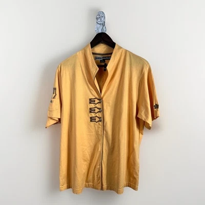 JAMIE SADOCK Mujer Golf Tenis Manga Corta Bordado Amarillo Algodón XL Foto 1 de 4