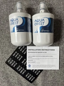 New 2-Pack AQUA CREST Refrigerator WATER FILTER AQF-8171413 Whirlpool - Picture 1 of 2