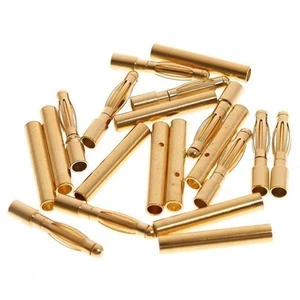 50 pares de conectores de cabeza de banana chapados en oro enchufe acoplador cable conector - Imagen 1 de 5
