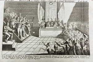 Brissot IN 1793 Processo Girondins Valaze Rara Stampa Rivoluzione Francese - Picture 1 of 4