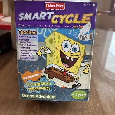 Cartucho Smart Cycle en caja usado Bob Esponja.  Fisher Price 4-6 años nuevo Foto 1 de 4