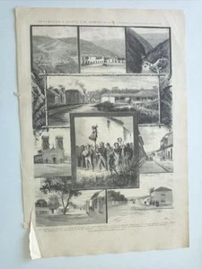 1885 Xilografía: De Pamplona a Cúcuta y el puerto impresiones de viaje - Picture 1 of 1