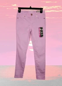 PINK ORCHID Low Rise SKINNY Leg Pants Size 1 Juniors Women's NO BOUNDARIES NWT - Picture 1 of 11