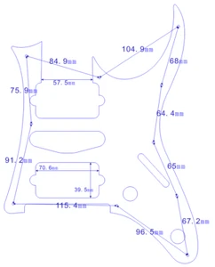 Golpeador de guitarra estilo Ibanez RG 770 DX 1 capa transparente - Imagen 1 de 1