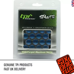 20 tuercas y cerraduras para rueda estilo sintonizador SD TPI BLUE - extremo cerrado tipo M12 x 1,50 - Imagen 1 de 2