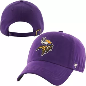 Minnesota Vikings 47 Marke NFL lila Reinigung verstellbare Mütze Kappe - Bild 1 von 3