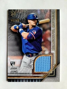 2023 TOPPS MUSEUM MATERIALS SILVER JOSH JUNG RC/PATCH! 1/50! 1/1! FIRST ONE! - Picture 1 of 5