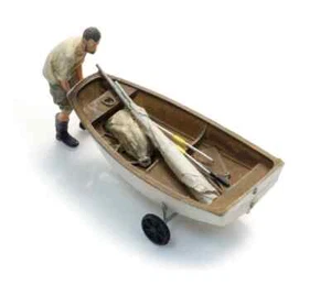 HO Scale Accessories - 387.582 - Sailing boat Optimist + trailer + figure - Picture 1 of 6