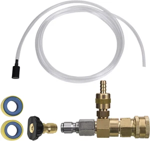 Adjustable Chemical Injector Kit for Pressure Washer, Soap Injector, 3/8 Inch Qu - Picture 1 of 12
