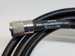 ALPHA - 125ft RG8u Coax Cable with AMPHENOL PL259s attached