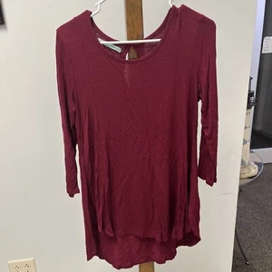 Maurice’s Burgunder Langarm Bluse Größe S  - Bild 1 von 6