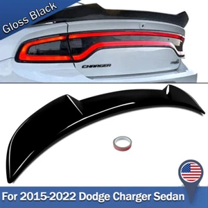 For Dodge Charger Trunk Spoiler Gloss Black 2015+ Duckbill Style SRT GT RT SXT - Picture 1 of 11