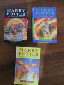 Bulk Harry Potter Phoenix Half blood Hallows Rowling novels hardbacks x 3 - Picture 1 of 5