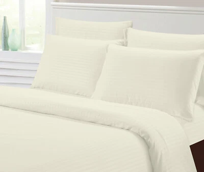 Juego de sábanas de 6 piezas a rayas extra suaves serie 1800 Hotel Collection  Foto 1 de 4