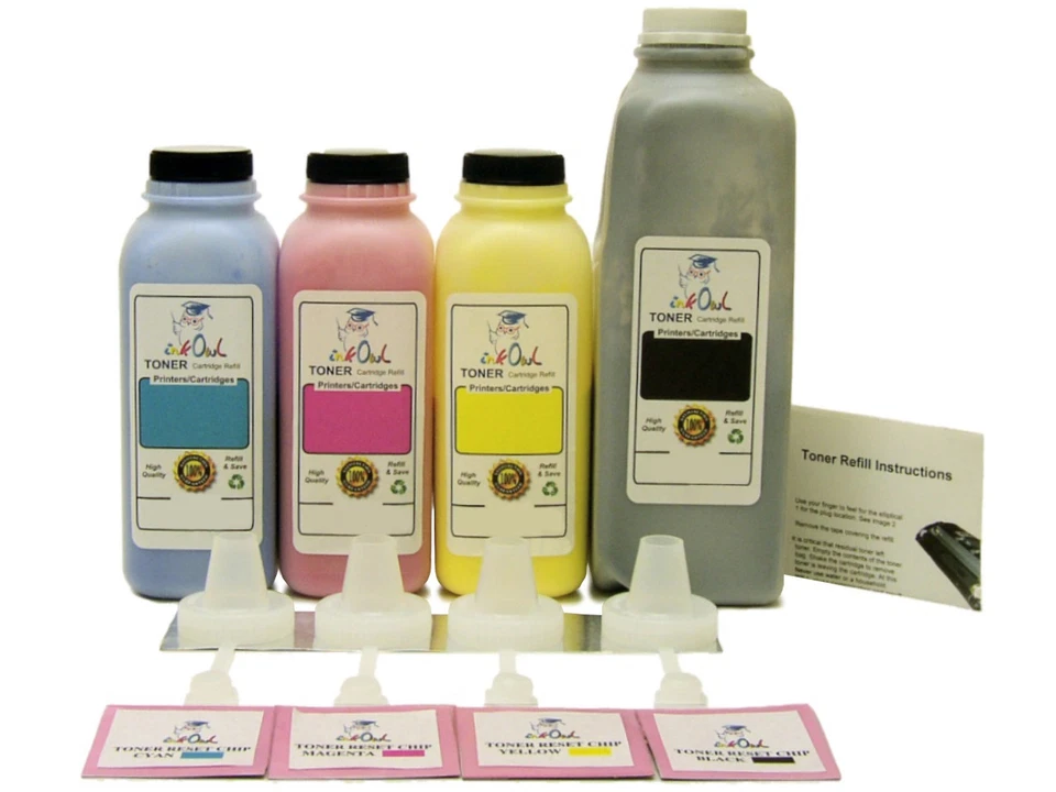 4 InkOwl COLOR Toner Refill Kit for HP CE400X 01A 02A 03A 507 M551dn M570dw - Image 1 of 1