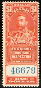 Canada Revenue $1 Electric & Gas Inspection series 1930 MNH - Picture 1 of 1