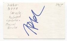 Jukka-Pekka Saraste Signed 3x5 Index Card Autographed Violinist Composer