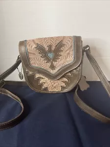 Borsa a mano AMERICAN WEST FENIX Southwest borsa in pelle lavorata artigianale tracolla - Foto 1 di 14