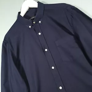 FRENCH CONNECTION Shirt Mens Large Blue Button Down Long Sleeve Top FCUK - Picture 1 of 17