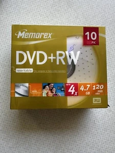 Memorex DVD-RW 10 Pack. 47.gb. 120 Mins - Afbeelding 1 van 2
