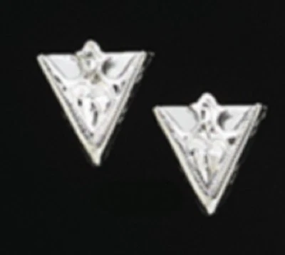 "Nuevo Western Austin Accents puntas de cuello grabadas plateadas de 1"" X 1"" atornilladas pequeñas" Foto 1 de 3