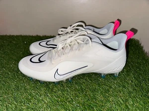 Nike Alpha Huarache 8 Pro Lacrosse Cleats Men Size 11 White Pink CW4439-116 NEW - Picture 1 of 8
