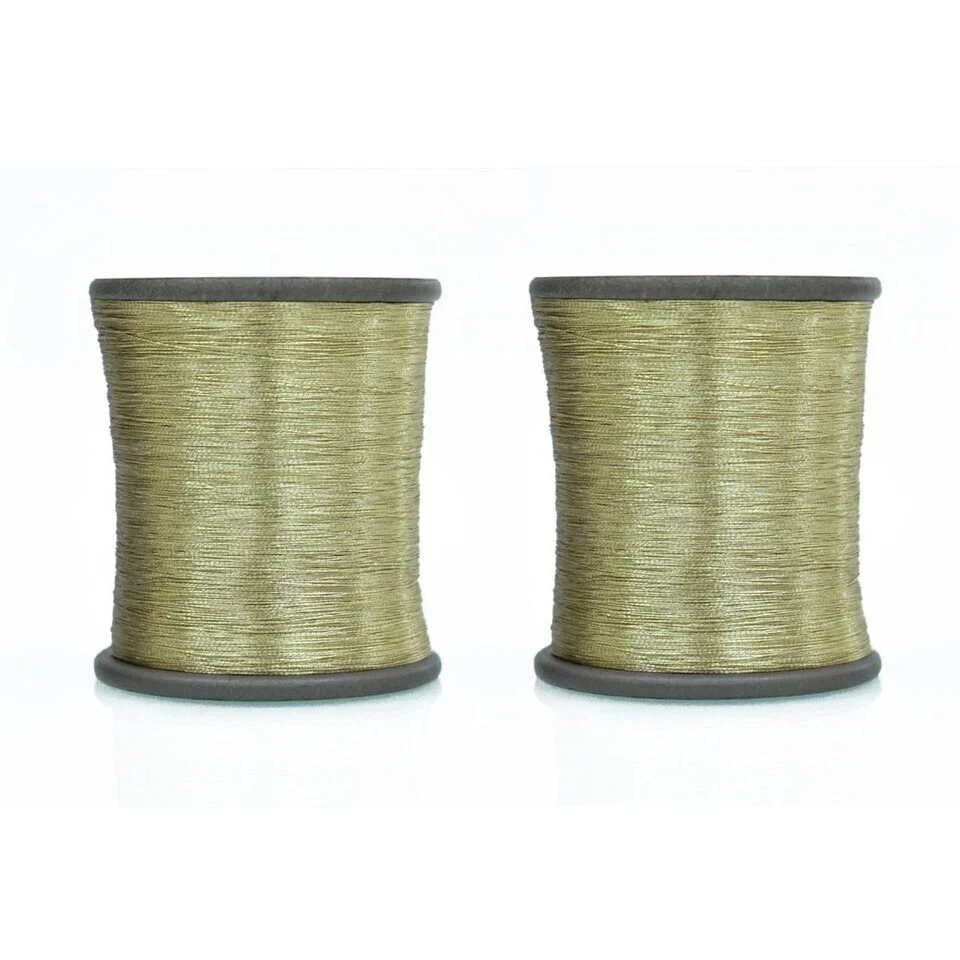 Metallic Zari Thread For Embroidery Sewing & Jewelry Making 0.1 MM Pack of 2 - Image 1 of 1