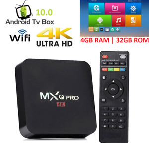 DECODER BOX ANDROID MXQ PRO 4K WIFI ANDROID 10.0 SMART TV 4GB 32GB 4K FULL HD 