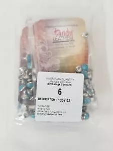 6 Pack (60 Total) Synthetic 7 Mm Stone Rivets 10 Pack 1357-03 by Tandy Leather - Picture 1 of 2