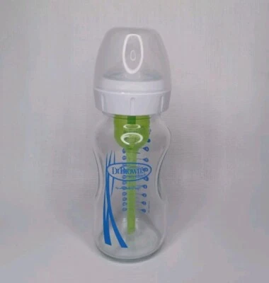 Dr. Brown's Natural Flow 9 Ounce Glass Baby Bottle Level 1 Nipple - Image 1 of 4