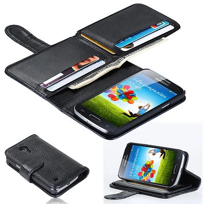 Luxury 7 Card Holder Flip Wallet Leather Case Cover For Samsung Galaxy S 4 Mini - Image 1 of 4