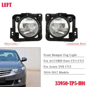 Luz antiniebla delantera izquierda para Honda Acura TSX 2009-2010 luz de conducción transparente - - Imagen 1 de 7