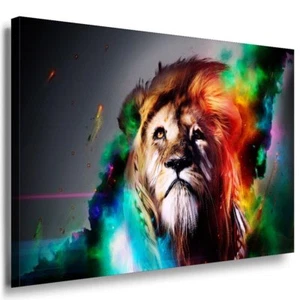 Löwe Leinwandbild AK Art Bilder Mehrfarbig Wandbild TOP Geschenk XXL Wanddeko - Bild 1 von 2