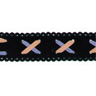 Faux Suede Trim - Black Multi (Sold by the Yard)
