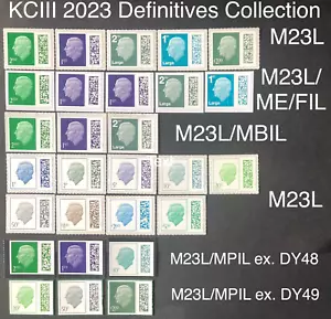 GB 2023 KING CHARLES III SELLOS DEFINITIVOS CON CÓDIGO DE BARRAS colección año completo - Imagen 1 de 1