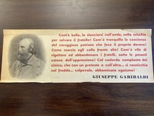 Volantino Propaganda Politica Giuseppe Garibaldi
