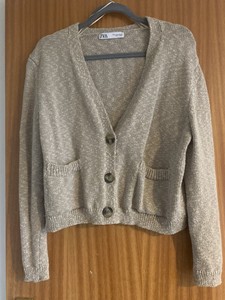 zara cotton linen cardigan