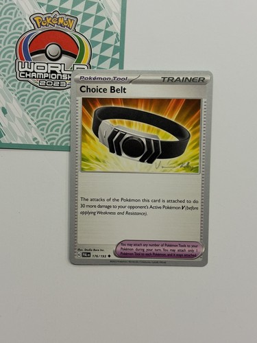 CHAMPION Paldea Evolved 176 193 Cintura a Scelta 2023 Pokemon Campionati Mondiali Variante B