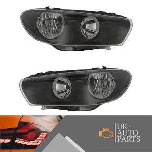 VW Scirocco Pair Headlights Black 2008-2015 TSI TDI Bluemotion GT Left & Right - Picture 1 of 11