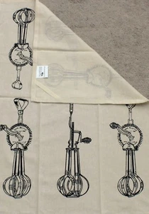 New - Mixing Beaters Design Kitchen Tea Towel -- 100% Cotton - Picture 1 of 5