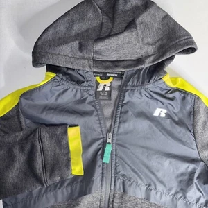 Russell Dri-Power 360 Full Zip Hooded Jacket Youth Size XL 14-16 Charcoal Gray - Picture 1 of 5