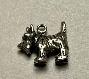 Sterling Silver Charm "Scottish Terrier' .925 - Picture 1 of 2