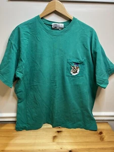 1995 Acme Clothing "Wile E. Coyote & Roadrunner" Embroidered Pocket T-Shirt XL - Picture 1 of 5