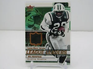 CURTIS MARTIN 2002 FLEER ULTRA LEAGUE LEADERS RUSHING GAME-WORN JERSEY PATCH!! - Picture 1 of 2